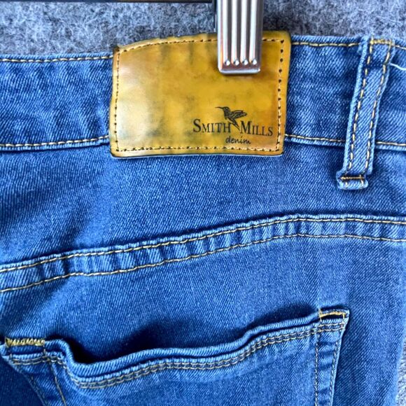 Smith & Mills Jeans Men 32 Blue Denim 5 Pockets Straight Stretch Workwear - Picture 11 of 12